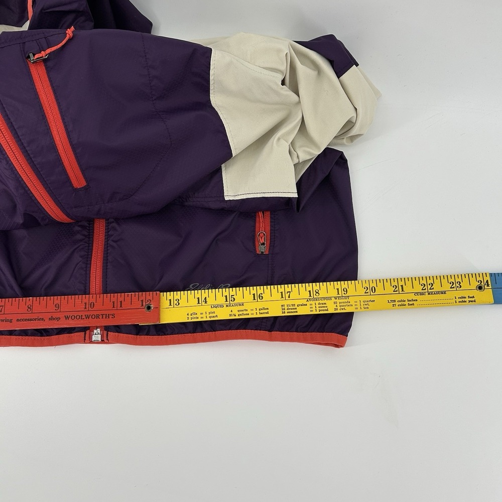 Windbreaker Jacket Full Zip Hooded Purple‎ Gorpcore Nylon Outdoor Wear Hike - Picture 15 of 15